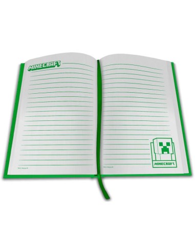 Cuaderno con reloj led Minecraft