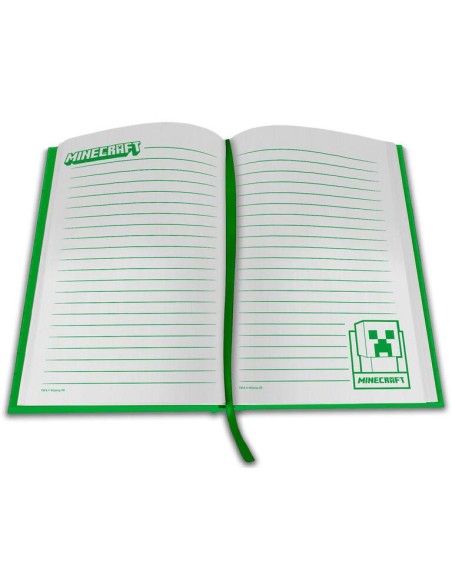 Cuaderno con reloj led Minecraft
