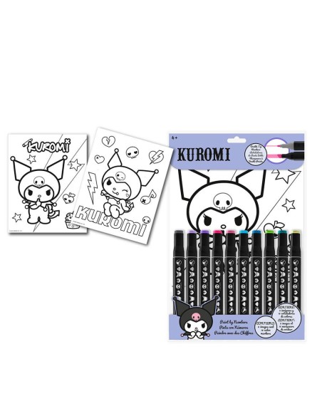 Set colorear numeros Kuromi Hello Kitty