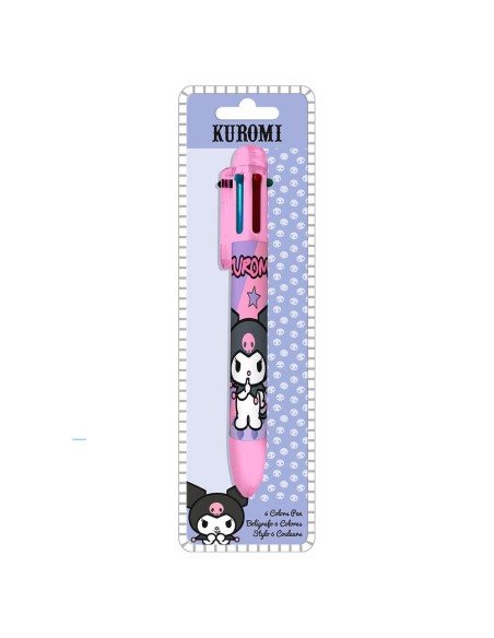 Boligrafo 6 colores Kuromi Hello Kitty 