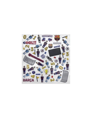 Set papelería pegatinas reutilizables FC Barcelona