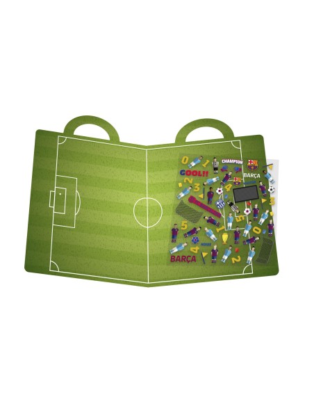 Set papelería pegatinas reutilizables FC Barcelona