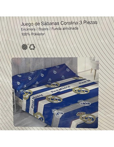 Juego sábanas coralina Real Madrid mod 2 cama...