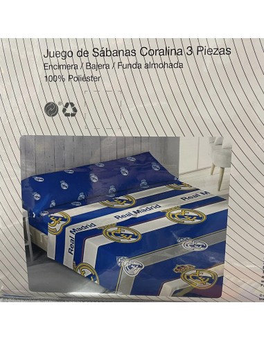 Juego sábanas coralina Real Madrid mod 2 cama...