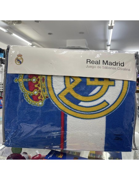 Juego sábanas coralina Real Madrid mod 2 cama de 135