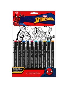 Set colorear numeros Spiderman