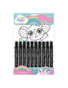 Set colorear numeros Unicornios