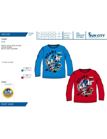 Camiseta ml Sonic HW1183 i23