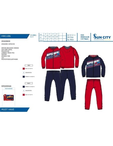 Chandal capucha Spiderman HW1186 I23